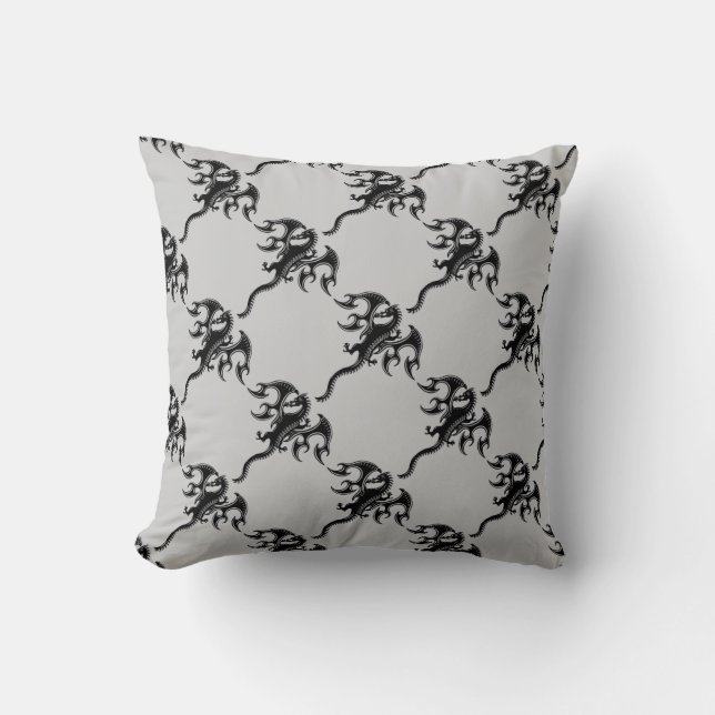 Coussin Dragon tribal (Recto)