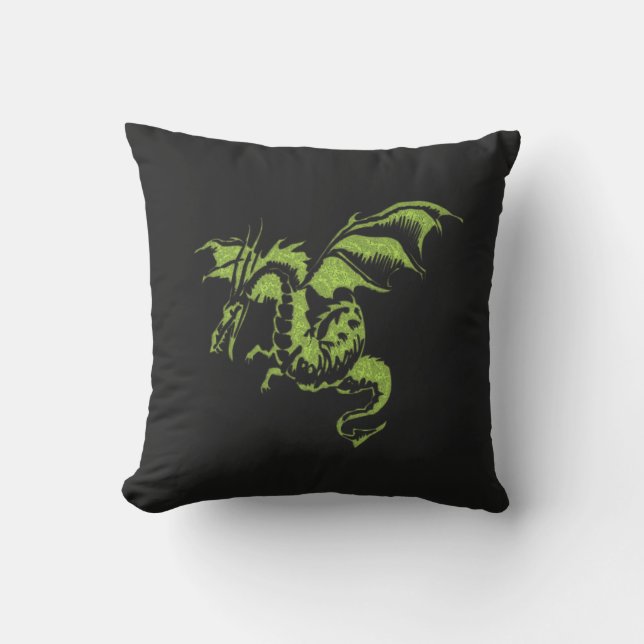 Coussin Dragon Vert (Recto)