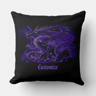 Coussin Dragon violet personnalisé