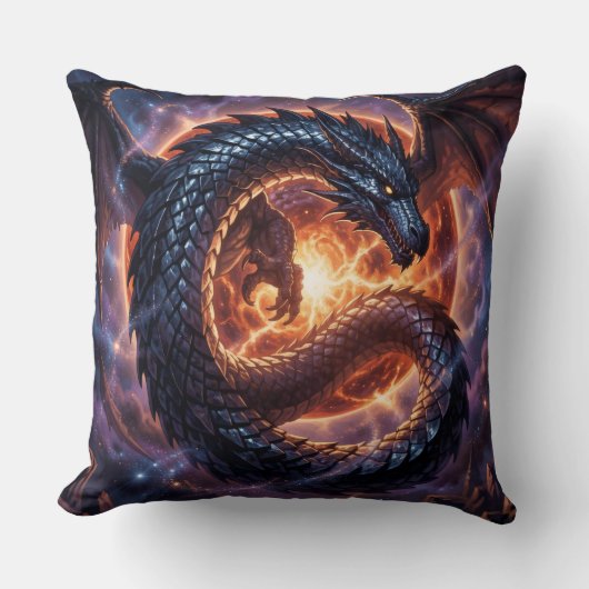 Coussin Dragon World – Le Royaume du Feu et de la Magie (Recto)