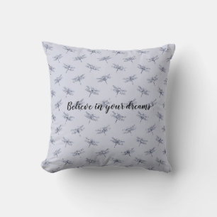 Coussin Dragonflies de Parties scintillant de lavande viol