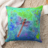 Coussin Dragonfly Abstrait en bleu (Couverture)