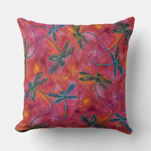 Coussin Dragonfly Dance Hot Fuchsia