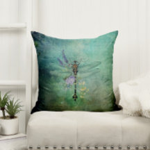 Dragonfly et Fleurs Vintages turquoises