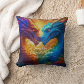 Coussin Dragons colorés en amour (Couverture)