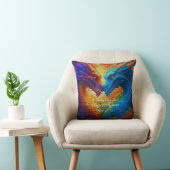 Coussin Dragons colorés en amour (Chaise)