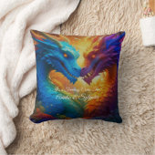 Coussin Dragons colorés en amour (Couverture)