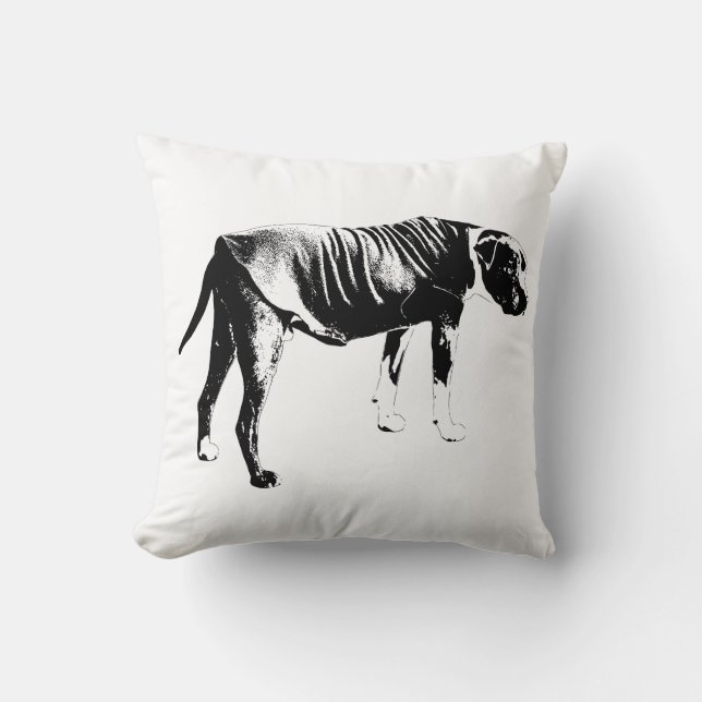 Coussin Drapé Graphique, Bord Reposant (Recto)