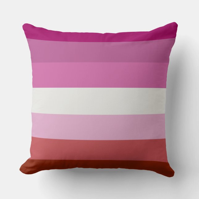 Coussin Drapeau à lèvres lesbienne design (Recto)
