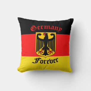 Coussin Drapeau allemand, aigle noir, Allemagne pour toujo