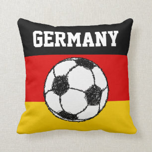 Coussin Drapeau allemand avec football