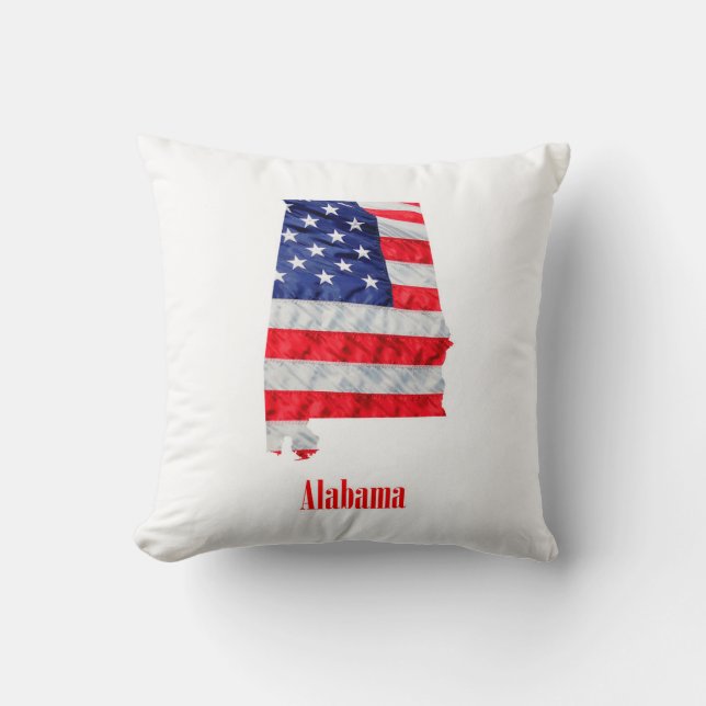 Coussin Drapeau américain Alabama États-Unis (Recto)