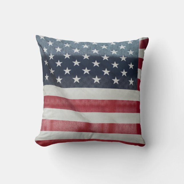 Coussin Drapeau américain chez le comté de Sussex juste (Recto)
