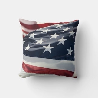 Coussin drapeau américain du 4 juillet vague jour de l'ind