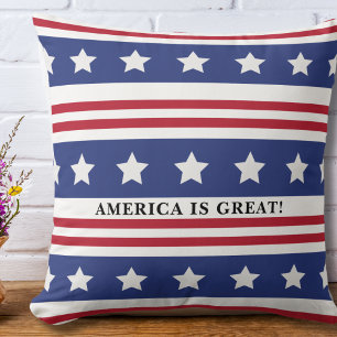 Coussin Drapeau Américain Étoiles Et Bandes L'Amérique Est
