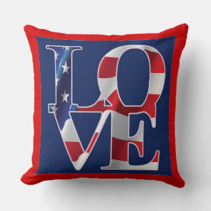 Coussin Drapeau américain Patriotic Love
