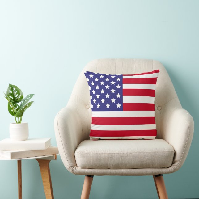 Coussin Drapeau américain patriotique Stars & Stripes Amer (Chaise)