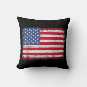 Coussin Drapeau américain patriotique USA pour hommes femm