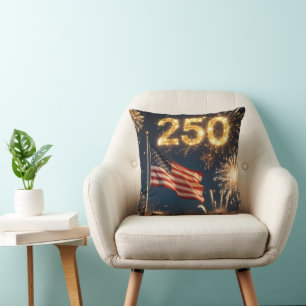 Coussin Drapeau américain pour la fête des 250 ans