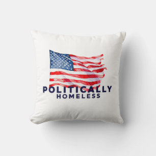 Coussin Drapeau américain sans domicile politique Amérique