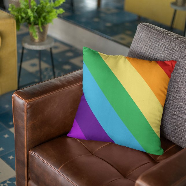 Coussin drapeau arc-en-ciel (Créateur téléchargé)