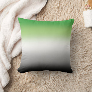Coussin Drapeau Aromantique à dégradé - Fierté Aromantique