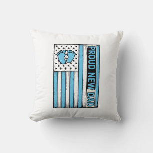 Coussin Drapeau aux pieds de bébé fier nouveau papa Concep