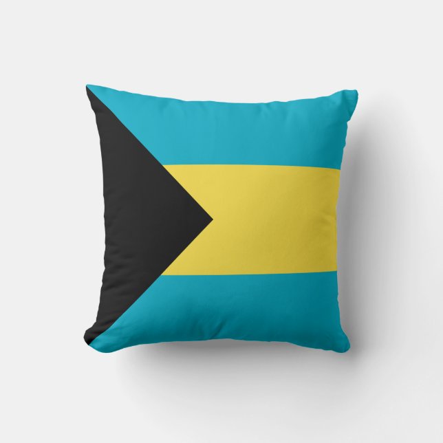 Coussin Drapeau bahamien (Recto)