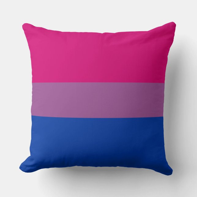 Coussin Drapeau bisexuel (Recto)