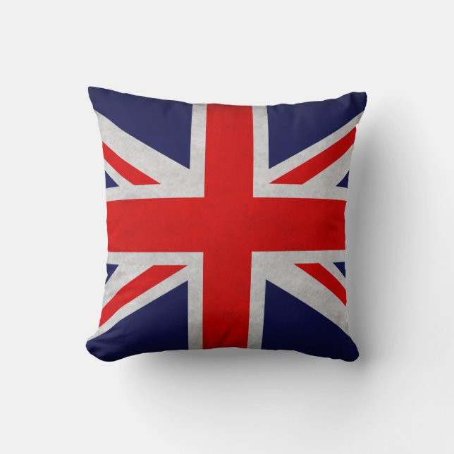 Coussin Drapeau britannique Grunge (Recto)