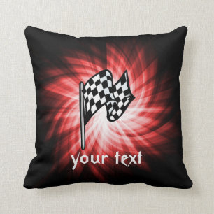 Coussin Drapeau Checkered ; rouge