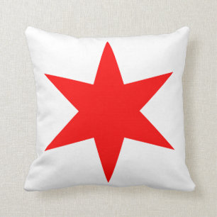 Coussin Drapeau Chicago 6 points étoile rouge