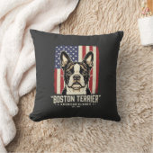 Coussin Drapeau Classique Américain Boston Terrier (Couverture)