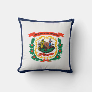 Coussin Drapeau cool De L'État De Virginie Occidentale