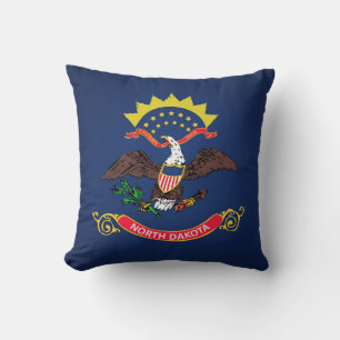 Coussin Drapeau cool De L'État Du Dakota Du Nord