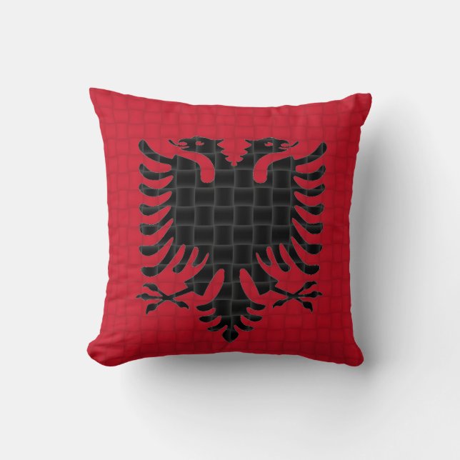 Coussin Drapeau d'Albanais de l'Albanie (Recto)