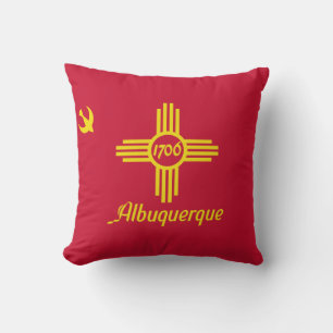 Coussin Drapeau d'Albuquerque, Nouveau-Mexique Jeu d'oreil