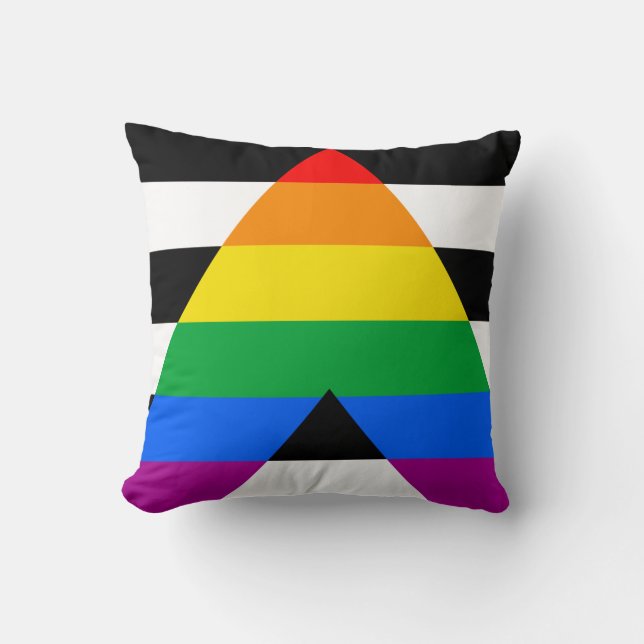 Coussin Drapeau d'allié LGBTQ+ (Recto)