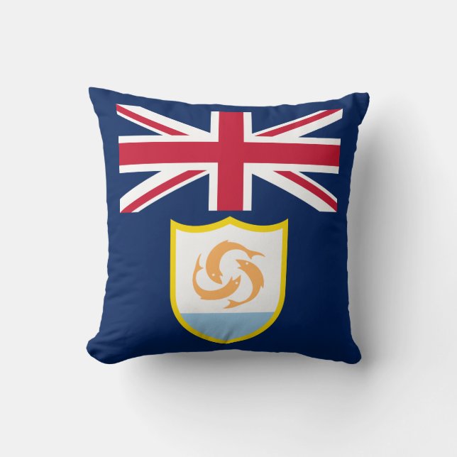 Coussin Drapeau d'Anguilla patriotique Jeu d'oreiller (Recto)