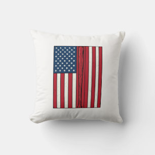 Coussin Drapeau de baseball en détresse Conception vectori