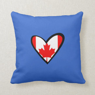 Coussin Drapeau de coeur du Canada