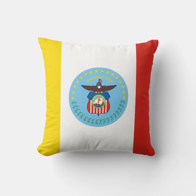 Coussin Drapeau de Columbus, Ohio Throw Pillow (Recto)