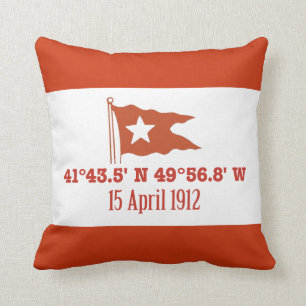 Coussin Drapeau de descente titanique d'étoile de