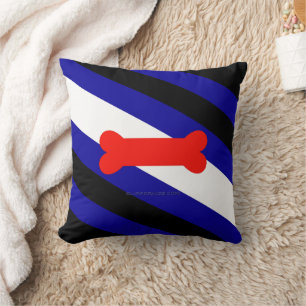 Coussin Drapeau de fierté de jeu de chiots de SlipperyJoe