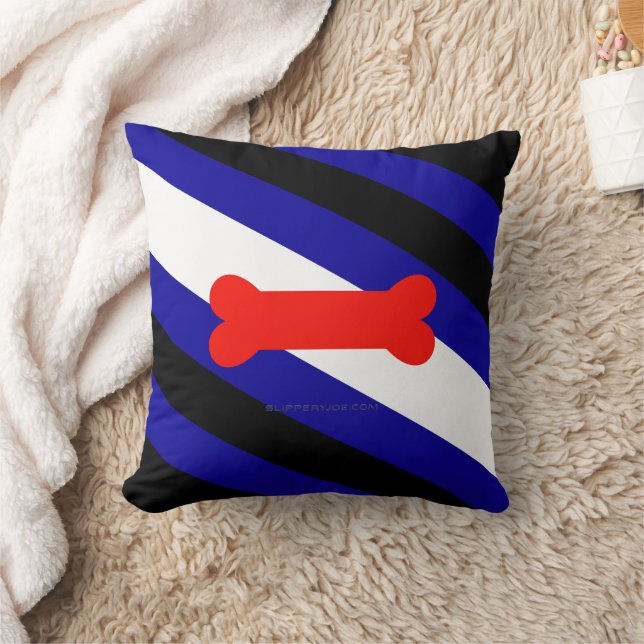 Coussin Drapeau de fierté de jeu de chiots de SlipperyJoe  (Couverture)