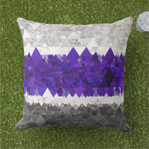 Coussin Drapeau de fierté Greygender Boho Géométrique Mod