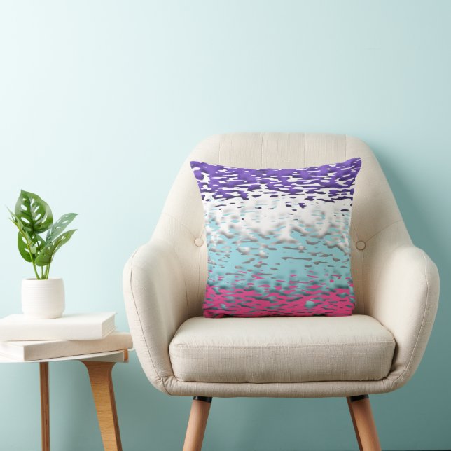 Coussin Drapeau de fierté multisexuel funky trippy ondulé  (Chaise)