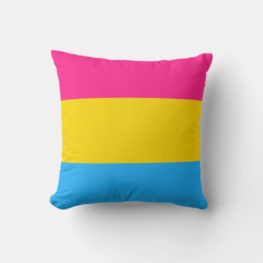 Coussin Drapeau de fierté Pansexual LGBTQ (Recto)