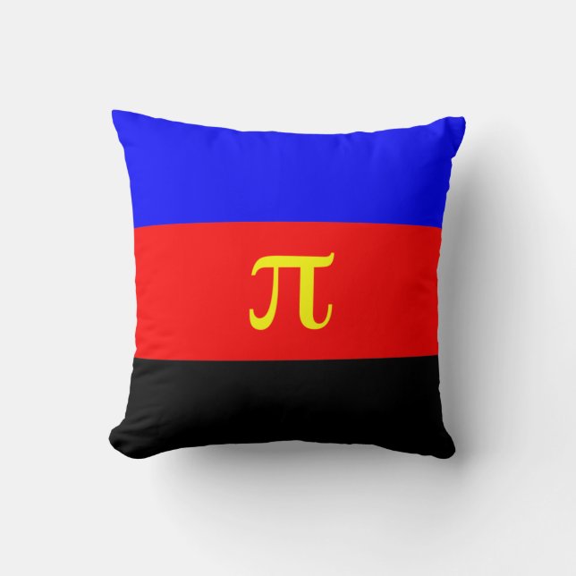 Coussin Drapeau de fierté polyamoureuse (Recto)