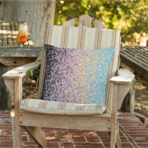 Coussin Drapeau de fierté polygender pixelisé funky tripan